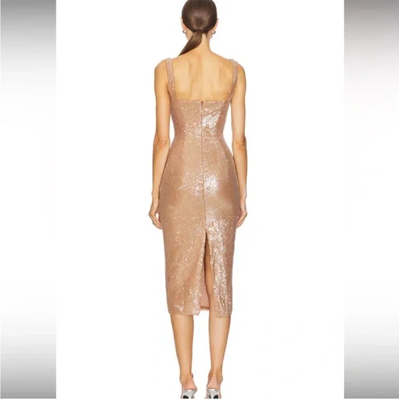 Price firm NWT Camila Coelho Veda Midi Dress in Neutral - Picture 3 of 7